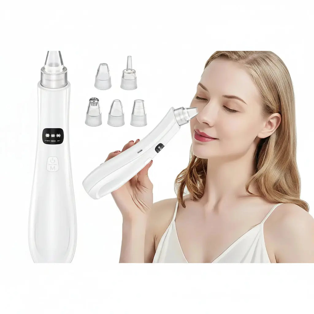 Blackhead remover vacuum with suction heads 5 types of tips