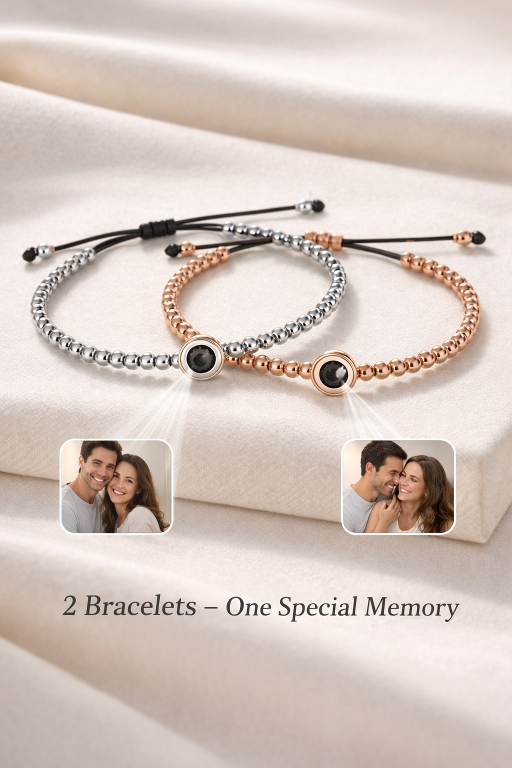 Custom Photo Projection Bracelet – Personalized Memory Gift for Couples & Loved Ones