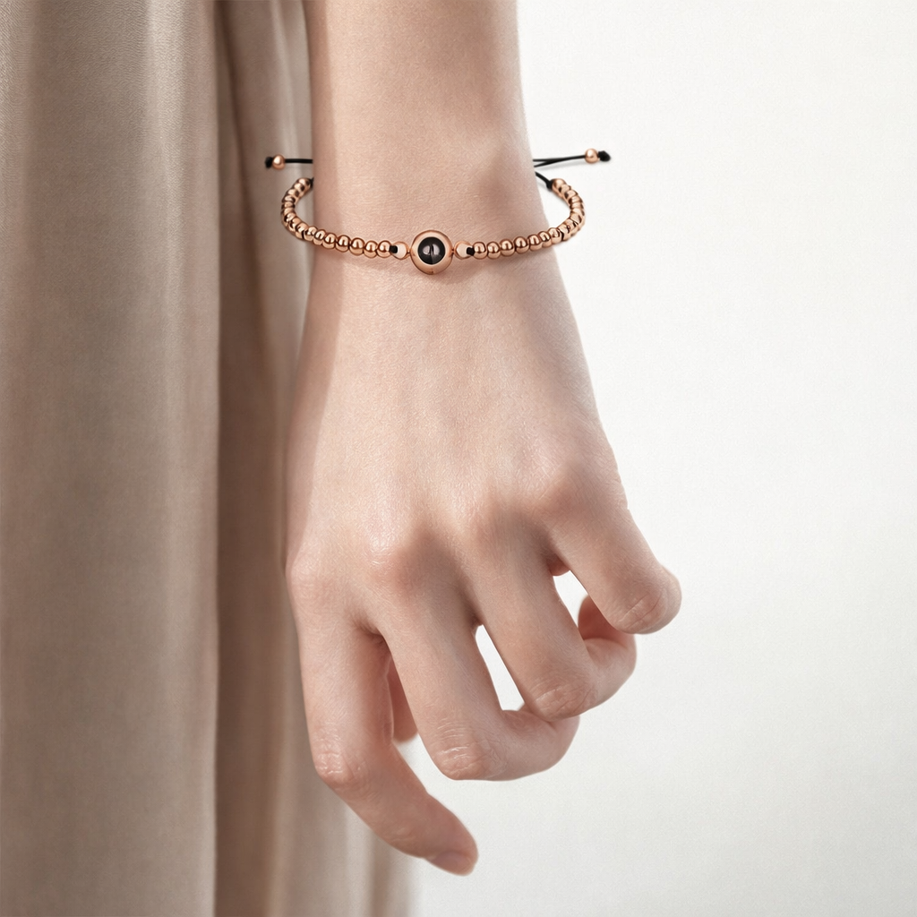 Custom Photo Projection Bracelet – Personalized Memory Gift for Couples & Loved Ones