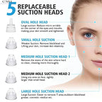 CMH Blackhead Remover Vacuum Pore Cleaner Multi Suction Heads Adjustable Suction USB Rechargeable Deep Cleansing Skin Tool Gifts PRIME STORE  PRIME STORE