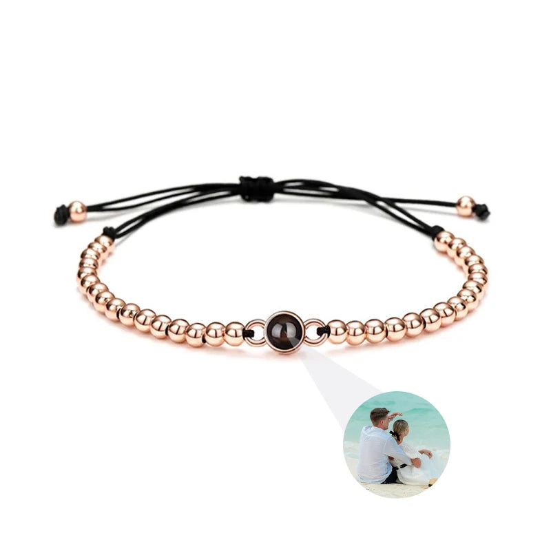 Custom Photo Projection Bracelet – Personalized Memory Gift for Couples & Loved Ones