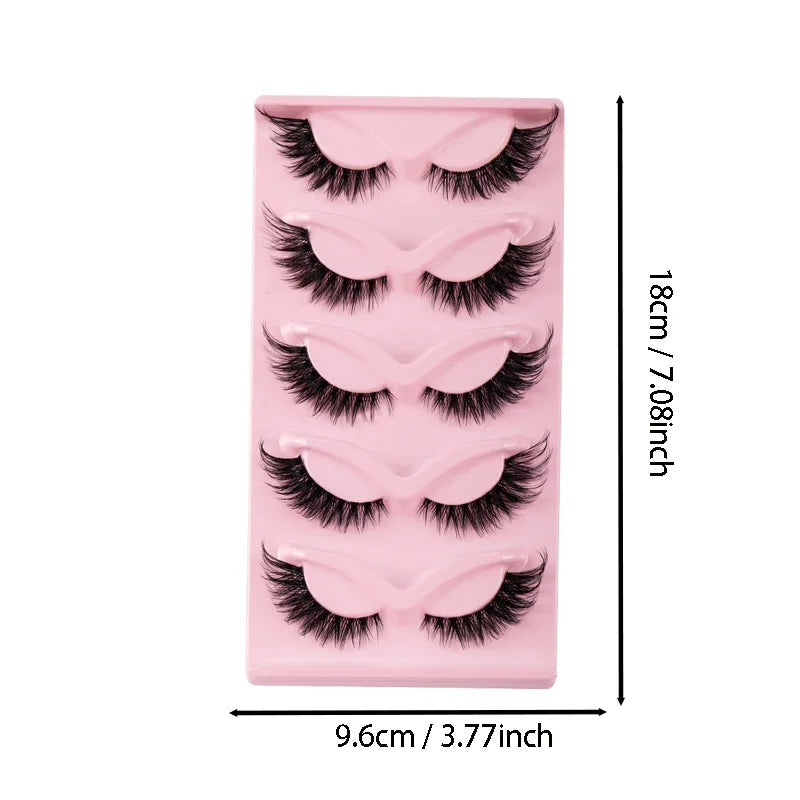 Cat Eye Faux Mink Lashes – 5 Pairs