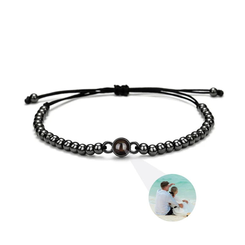 Custom Photo Projection Bracelet – Personalized Memory Gift for Couples & Loved Ones