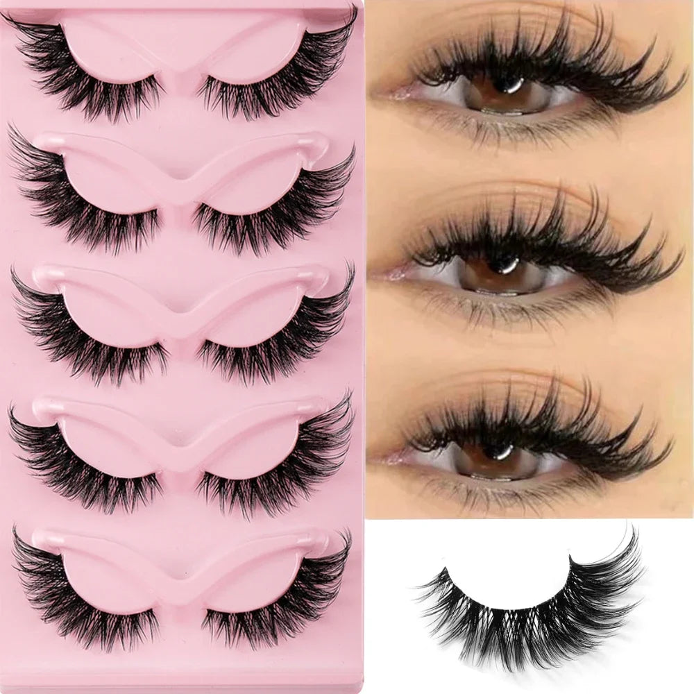 Cat Eye Faux Mink Lashes – 5 Pairs