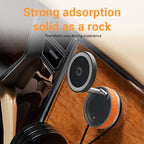 Car mount with strong adsorption feature in a vehicle interior.