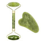 Natural Stone Jade Roller & Gua Sha Facial Massage Set