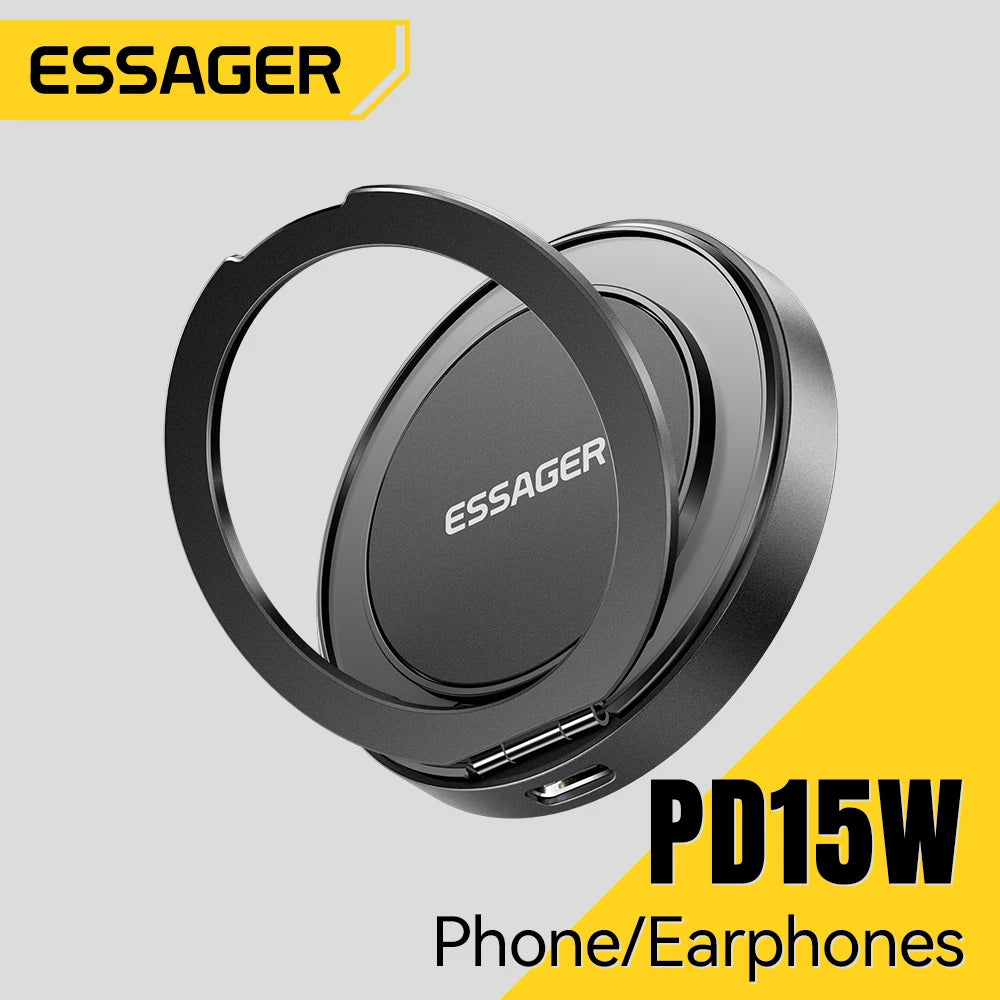 Essager Magnetic Wireless Charger 15W (Fast Charge + 360° Stand)