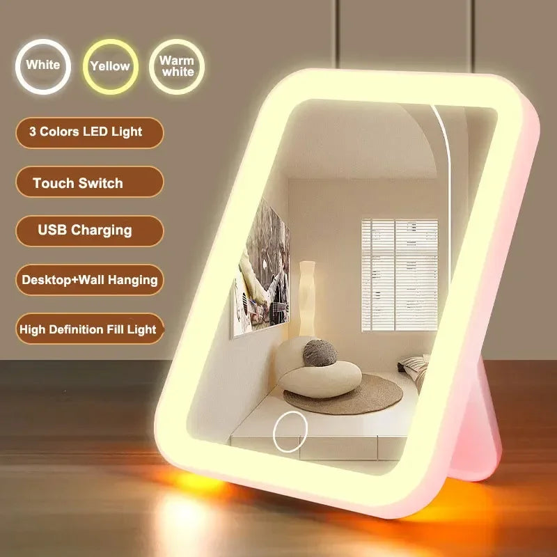 LED Smart Makeup Mirror with Adjustable Touch Light