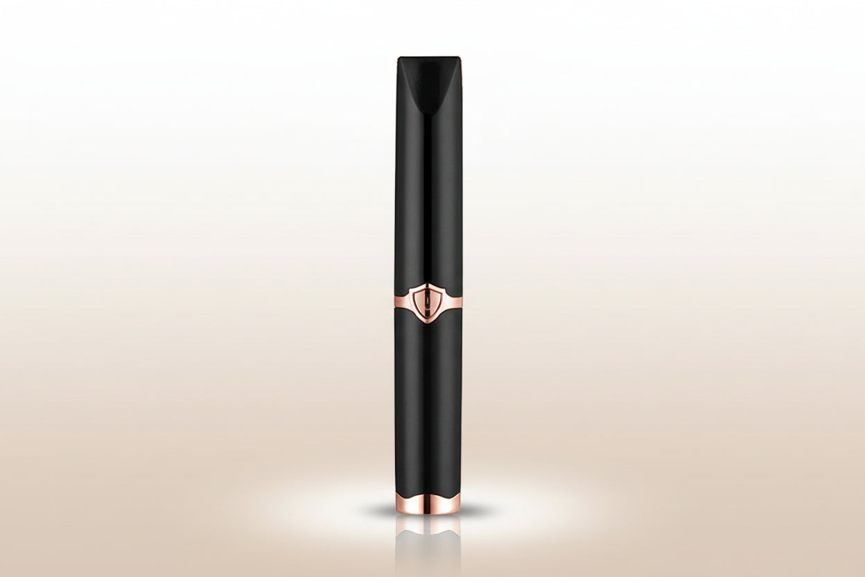 black Heated eyelash curler black with rose gold detail for long lasting lash lift