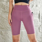 Women's Gym Running Shorts Yoga Shorts Women High Waist Push Up Legging with Pocket Yoga Fitness Workout Leggings Sport Shorts PRIME STORE  PRIME STORE